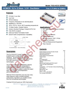 FXO-HC335-29.492 datasheet  